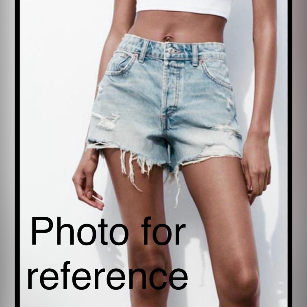 TRF MID RISE DENIM SHORTS